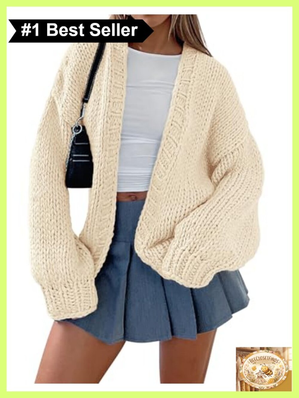 PRETTYGARDEN Women's Open Front Knit Cardigan Sweater Long Sleeve